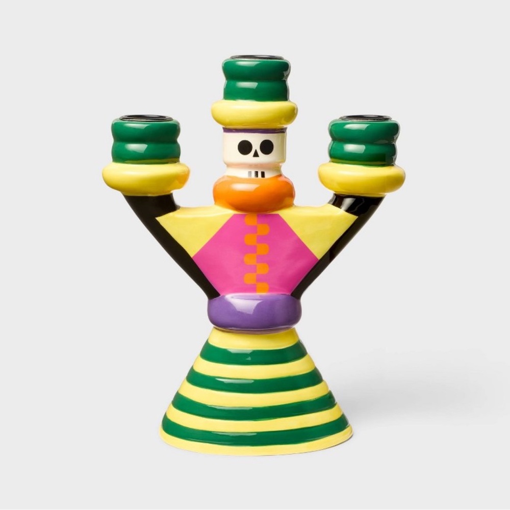 Target x Cecilia Ruiz 2025 Dia de Los Muertos 3 pillar ceramic candle holder
